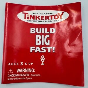 Tinkertoy Instruction Manual 2001 Hasbro Build Guide Poster Sheet